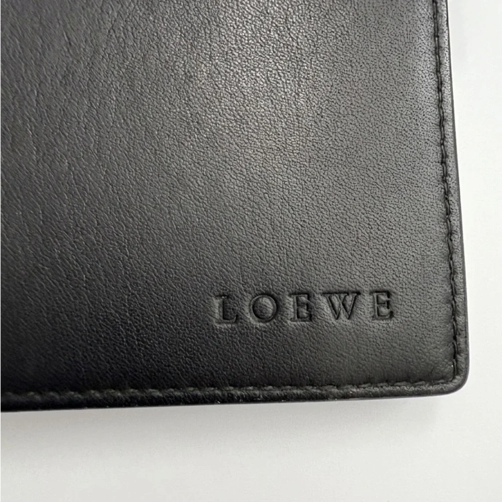 Loewe Black Leather Ringed Agenda